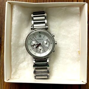Like new- Coach silver watch